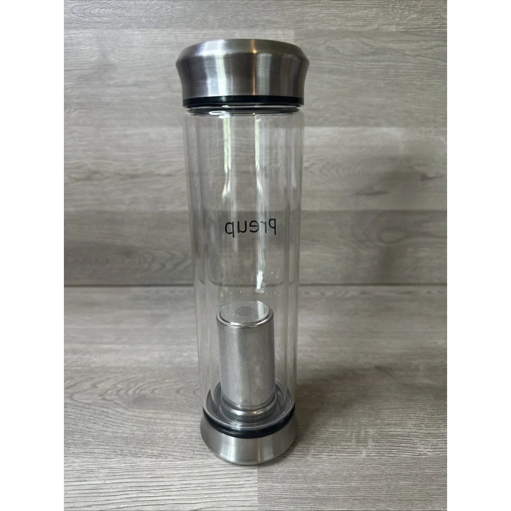 Preup Tea Infuser and Glass Water Bottle. Excellent Condition.‎ On-The-Go Brew.